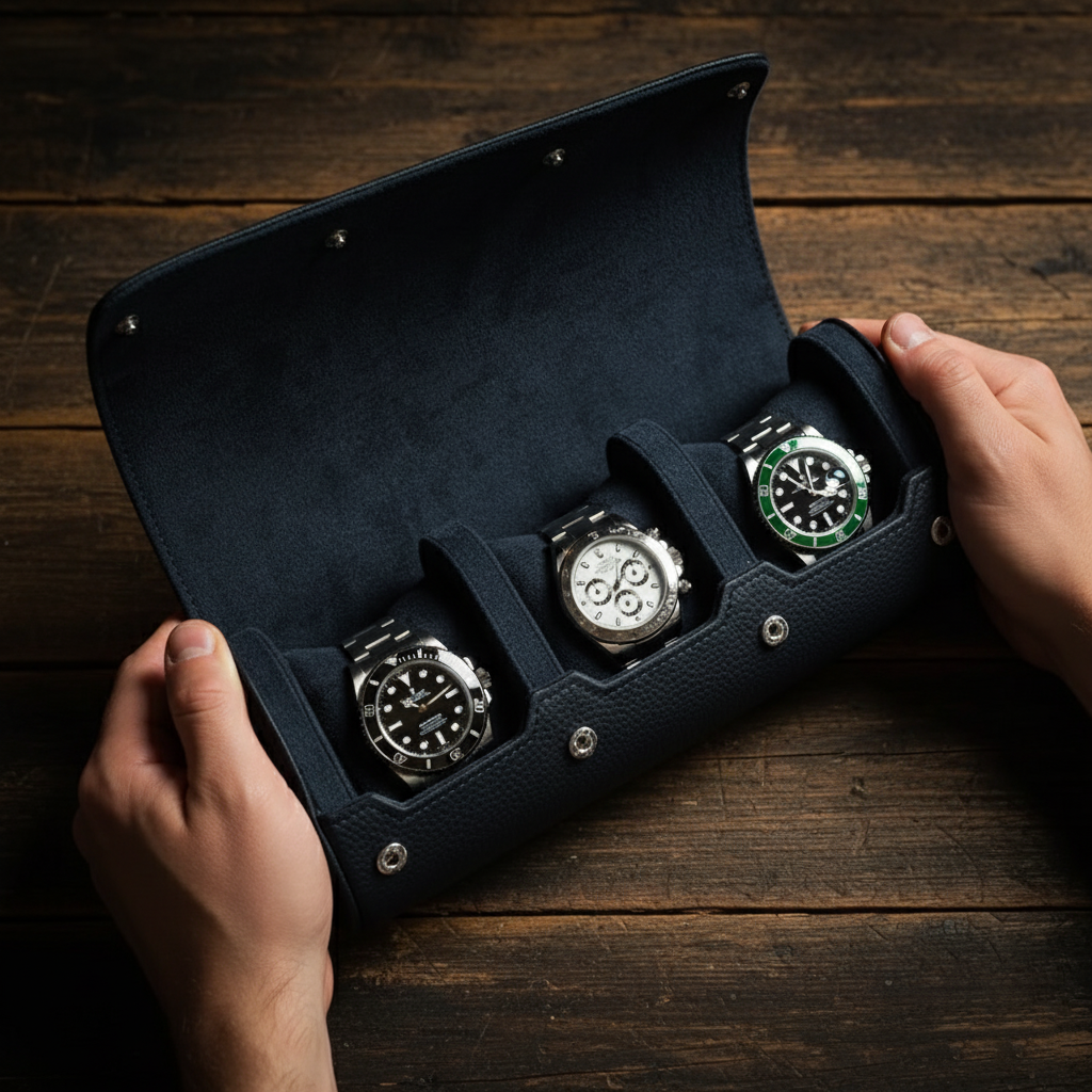 Auraver Leather Watch Roll Case™